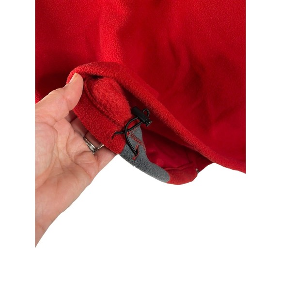 Columbia Fleece Jacket mens Crimson Colorblock Zip Up w Embroidered Logo S BoxAR - Picture 3 of 5